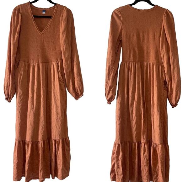 NWT Old Navy Smoked Midi Dress Women's Plus Size 3X Fit & Flare Clip Dot Design - Picture 4 of 16